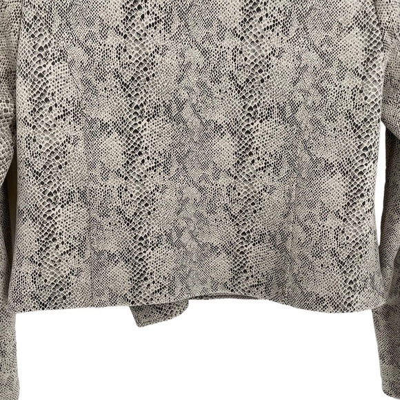 Cupcakes and Cashmere Isabell Snake Print Faux Suede Moto Jacket - Sz S - Picture 12 of 13
